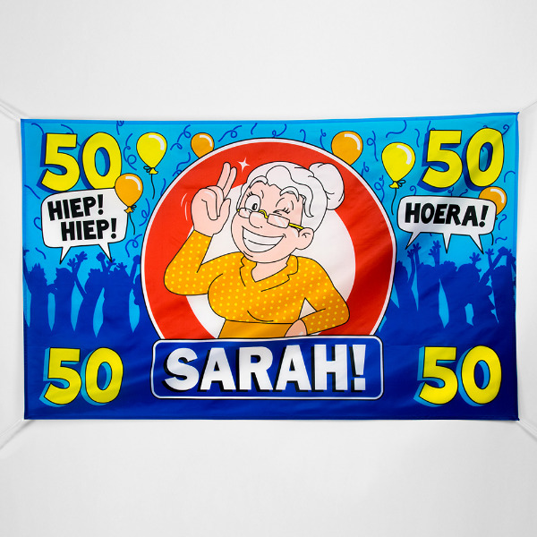XXL Gevelvlag 50 jaar Sarah